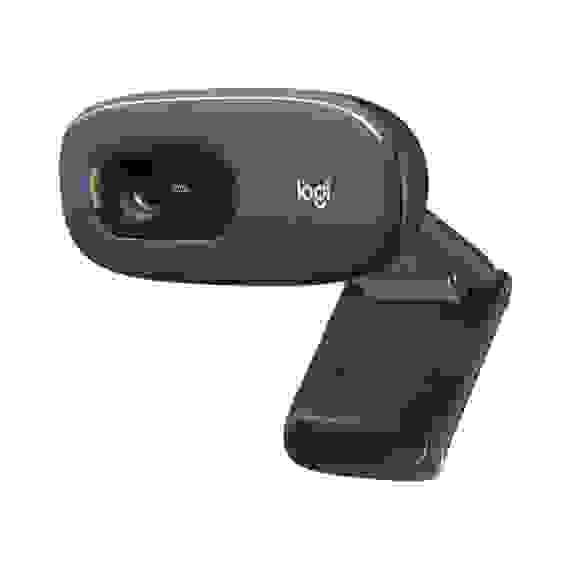 Веб-камера Logitech C270 черная, 3Mp интерполяция, HD 720p@30fps, угол обзора |960-001063| 60°, складная конструкция, USB2.0, кабель 1.5м {8}
