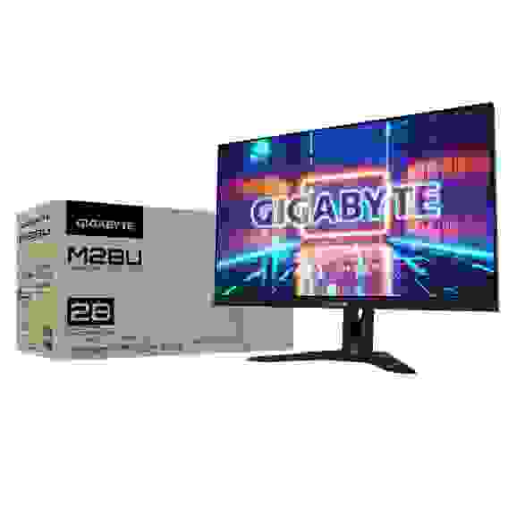 Монитор Gigabyte 28" M28U-EK Gaming monitor Black (IPS, 3840x2160, HDMI+HDMI+DP, 2,26 ms, 178°/178°, 300 cd/m, 1000:1, 2xUSB3.0, USB Type-C, 144Hz, MM) (20VM0-M28UBA-1EKR) (810887)