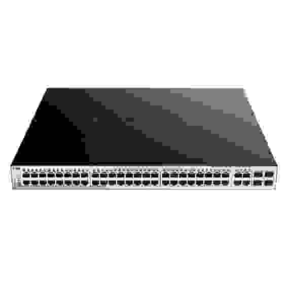 Коммутатор D-Link DGS-1210-52MP/FL1A Управляемый L2 коммутатор с 48 портами 10/100/1000Base-T и 4 комбо-портами 100/1000Base-T/SFP (48 потов PoE 802.3af/at, PoE-бюджет 370 Вт), RTL {2}