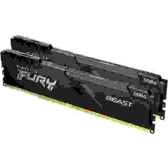 Модуль памяти Kingston FURY Beast Black Gaming Memory KF436C17BBK2/16 16GB DDR4 3600 DIMM Non-ECC, CL17, 1.35V, 1Gx8 (Kit of 2), RTL {25} (319781)