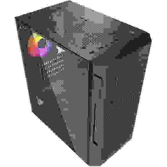 Корпус Powercase Корпус Powercase Mistral Micro Z3B Mesh LED, Tempered Glass, 2x 140mm + 1х 120mm 5-color fan, чёрный, mATX (CMIMZB-L3) (202599)