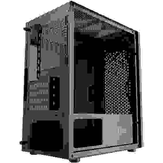 Корпус Powercase Корпус Powercase Mistral Micro Z3B Mesh LED, Tempered Glass, 2x 140mm + 1х 120mm 5-color fan, чёрный, mATX (CMIMZB-L3) (202599)