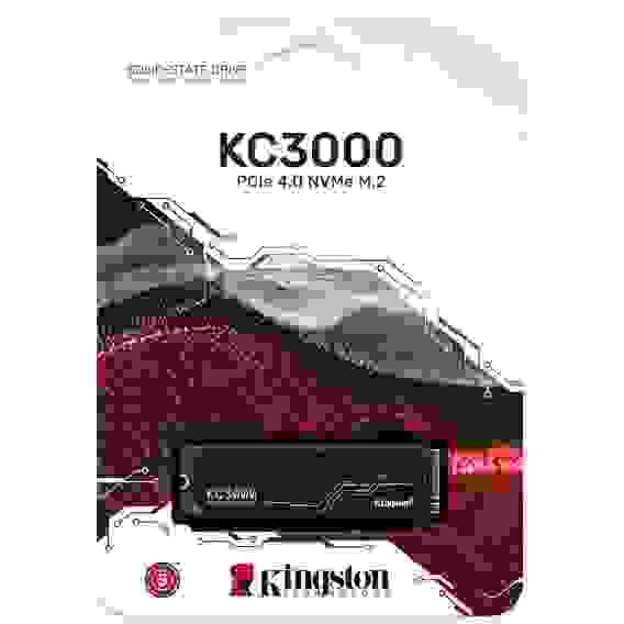Твердотельный накопитель SSD Kingston KC3000 M.2 2280 SKC3000S/1024G 1024GB Client SSD PCIe 4.0 NVMe, 7000/6000, IOPS 900/1000K, MTBF 1.8M, 3D TLC, 800TBW, 0.71DWPD, with Heat Spreader (5 лет), RTL (324433)