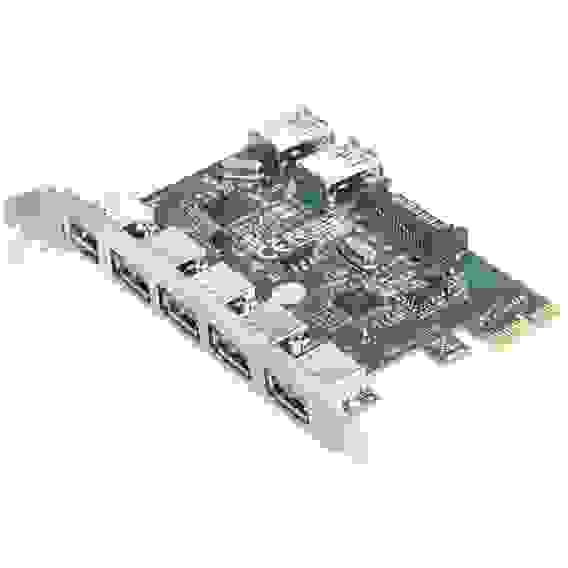 Контроллер ExeGate EXE-317 (PCI-E 2.0, 5*USB3.0 ext. + 2*USB3.0 int., разъем доп.питания)