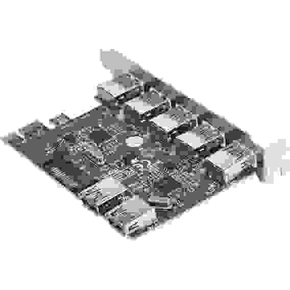 Контроллер ExeGate EXE-317 (PCI-E 2.0, 5*USB3.0 ext. + 2*USB3.0 int., разъем доп.питания)