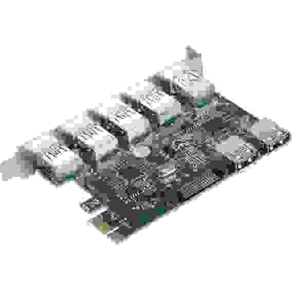 Контроллер ExeGate EXE-317 (PCI-E 2.0, 5*USB3.0 ext. + 2*USB3.0 int., разъем доп.питания)