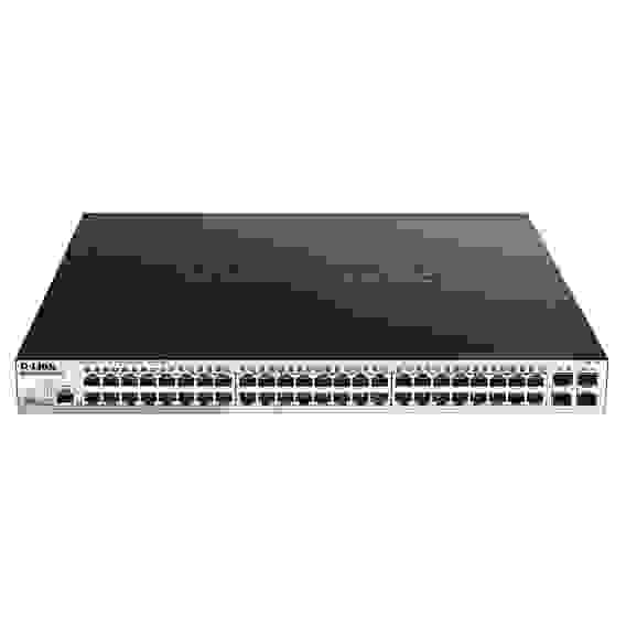 Коммутатор D-Link DGS-1210-52MPP/ME/B3A Управляемый L2 коммутатор с 48 портами 10/100/1000Base-T и 4 портами 1000Base-X SFP (48 портов PoE 802.3af/at, PoE-бюджет 740 Вт) {2} (456251)