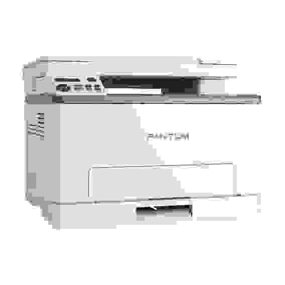 Pantum CM1100DW A4, МФУ, лазерное, цветное, 18стр/мин, 1200x600dpi, 1,0ГГц, 1024Мб, дуплекс, WiFi/USB/Ethernet, 1000 стр черный, 700 стр цветные, белый корпус (CM1100DW)