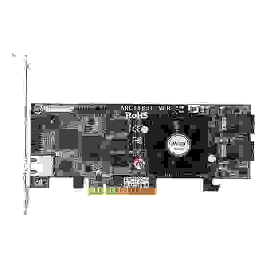 RAID-контроллер Areca ARC-1883i PCIe 3.0 x8 Low Profile, SAS/SATA 12G, RAID 0,1,5,6,10,50,60, 8port (2*int SFF8643), Cache 2GB (аналог LSI00462 9361- 8I(2G)), RTL {10} (411314)