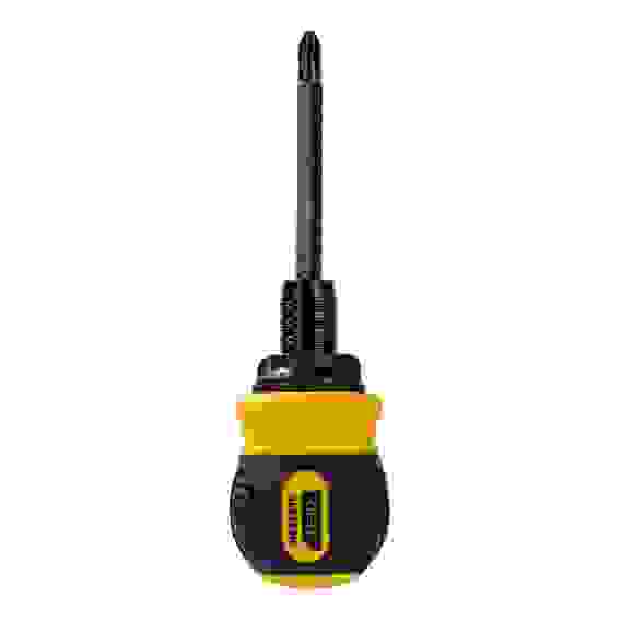Двухсторонняя отвертка с трещеткой Deli DL626010 PH2+SL6x85мм, сталь CrV, длина: 95-140 мм, диаметр хвостовика 6,3мм.