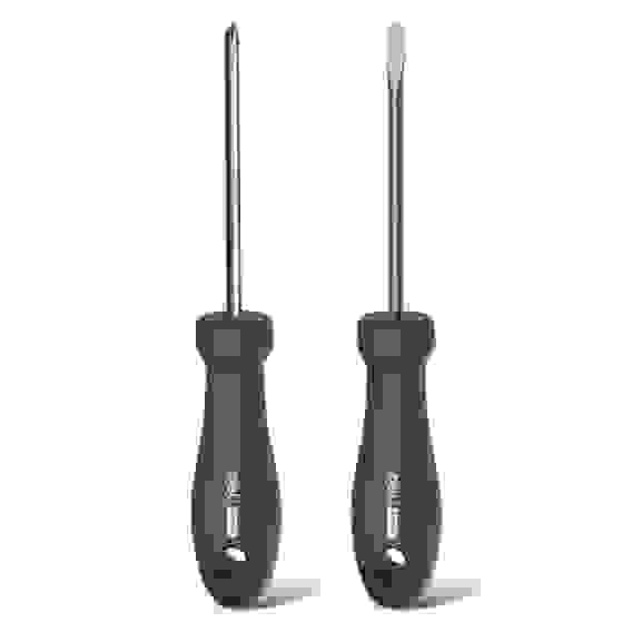 Набор отверток Home Series Black Deli HT1002 2шт SL5x100+PH1x100, эксклюзивный дизайн, рукоятка из высококачественного софттач пластика