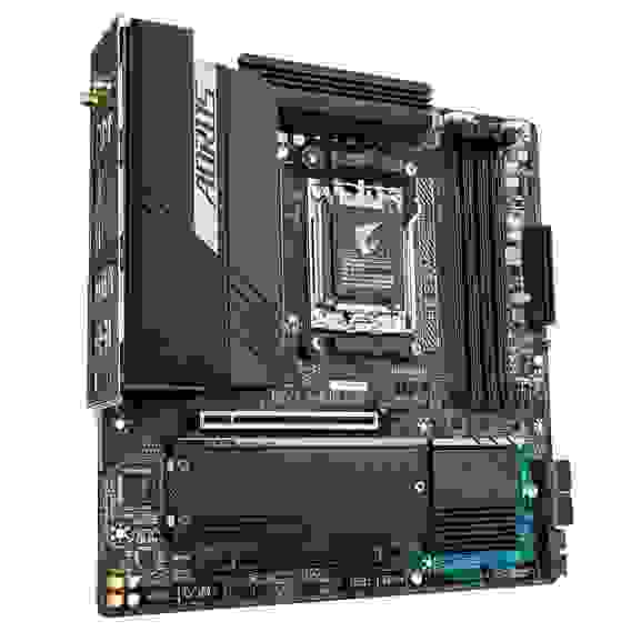Материнская плата Gigabyte B650M AORUS ELITE AX, Socket AM5, AMD B650, 4xDDR5-5200, HDMI+DP, 2xPCI-Ex16, 4xSATA3(RAID 0/1/10), 2xM.2, 8 Ch Audio, 2.5GLan, WiFi, (4+4)xUSB2.0, (7+2)xUSB3.2, (1+1)xUSB3.2 Type-C™, mATX, RTL {} (849399)