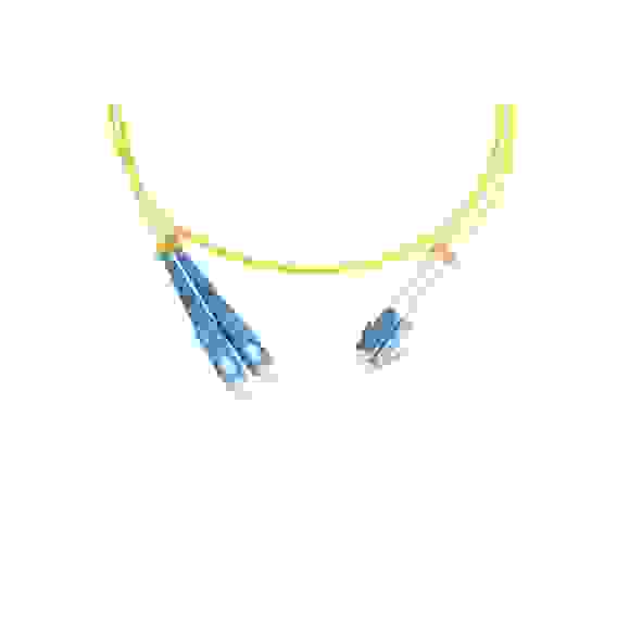 Кабель Hyperline FC-D2-9-LC/UR-SC/UR-H-1M-LSZH-YL Патч-корд волоконно-оптический (шнур) SM 9/125 (OS2), LC/UPC-SC/UPC, 2.0 мм, duplex, LSZH, 1 м