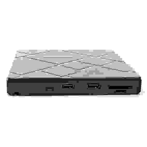 Внешний DVD-привод Gembird DVD-USB-04 USB 3.0 со встроенным кардридером и хабом пластик, черный (271668)