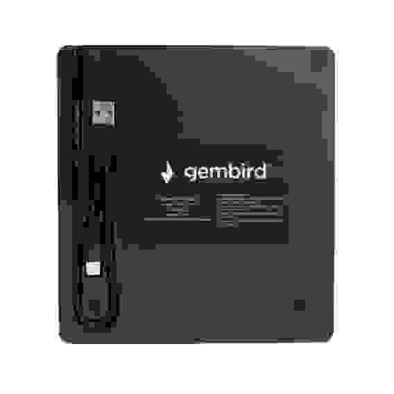 Внешний DVD-привод Gembird DVD-USB-04 USB 3.0 со встроенным кардридером и хабом пластик, черный (271668)