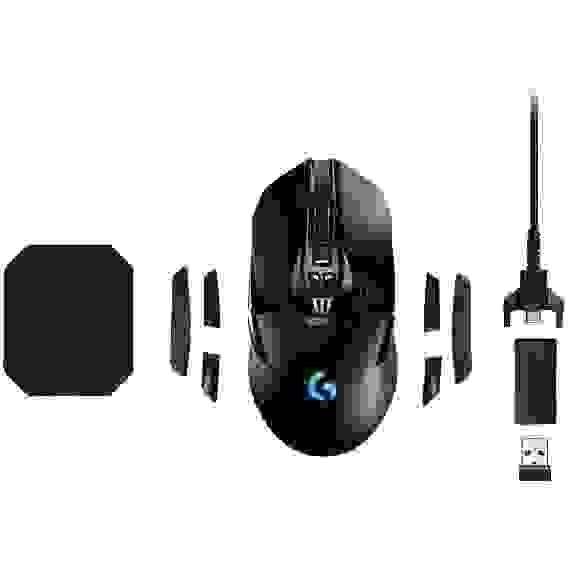 Мышь игровая Logitech G903 Lightspeed Hero |910-005673| черная, 100-16000dp беспроводная 100-16000dp Hero 25K, 2.4GHz и Bluetooth, USB приемник LIGHTSPEED™, 11 кнопок, Li-Po + USB 1,8м, под обе руки