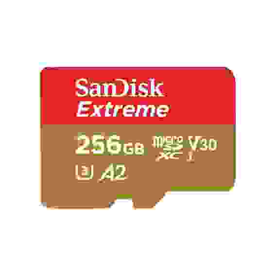 Карта памяти SanDisk Extreme microSD UHS I Card 256GB |SDSQXAV-256G-GN6MN|