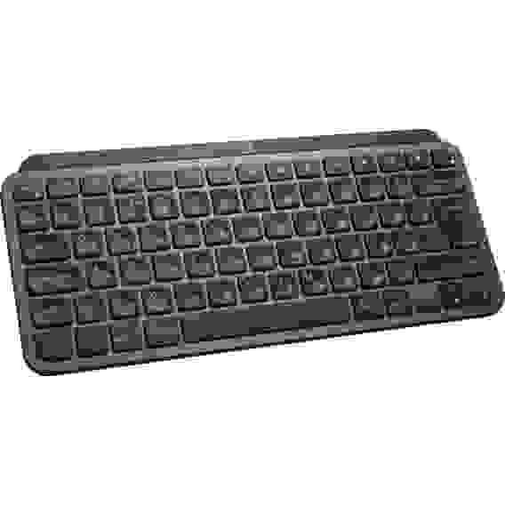 Клавиатура беспроводная Logitech MX Keys Mini Graphite |920-010501| Компактная, черная, Bluetooth LE/Logi Bolt, автоматическая подсветка, встроенная батарея, Type-C коннектор, кабель Type-C - Type-A в комплекте