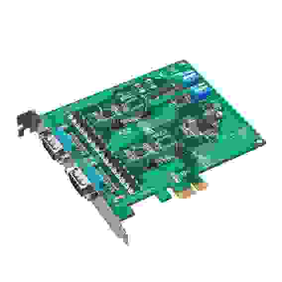 PCIE-1602B-AE Плата PCI Express x1 адаптер 2xRS-232/422/485 разъем DB9 Male, c защитой от перенапряжения