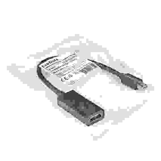 Кабель-переходник miniDisplayPort-HDMI ExeGate EX-mDPM-HDMIF-0.15 (EX284922RUS) (mini20M/19F, 0,15м)