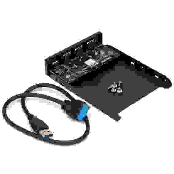 Адаптер Gembird Планка USB 3.0 на переднюю панель в отсек 3.5" 3xUSB-A 3.0 + 1xType-C