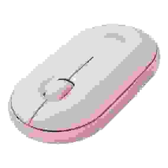 Мышь беспроводная Logitech Pebble M350 Pink розовая, оптическая, 1000dpi, 2.4GHz, USB-ресивер, бесшумная, под обе руки