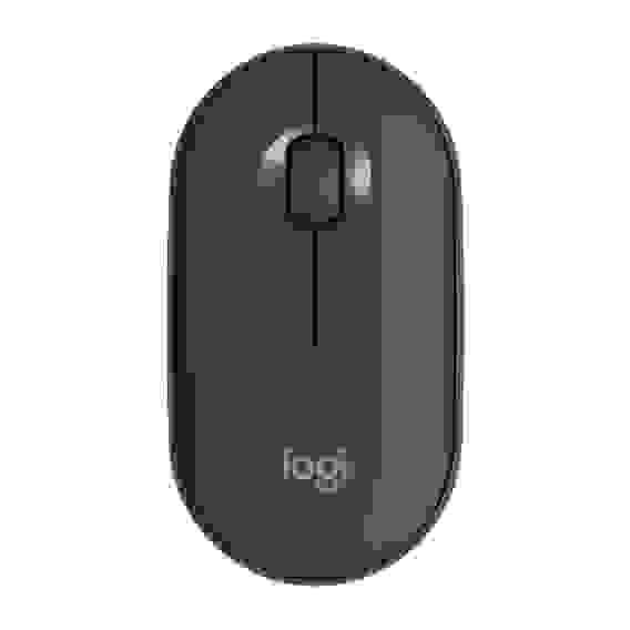 Мышь беспроводная Logitech Pebble M350 Black черная, оптическая, 1000dpi, 2.4GHz, USB-ресивер, бесшумная, под обе руки