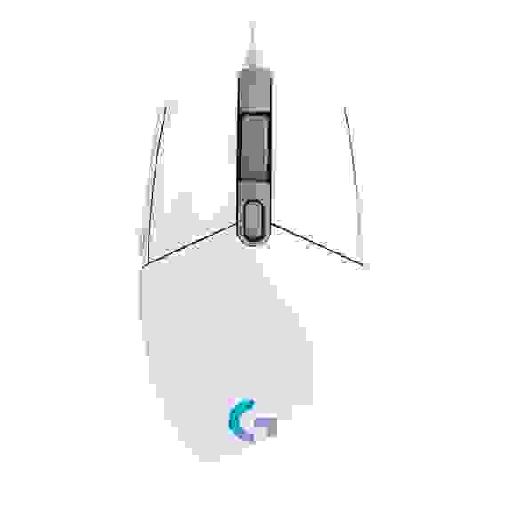 Мышь игровая Logitech G102 LIGHTSYNC White белая, оптическая, 200-8000dpi, 2.1м USB2.0, 6 программируемых кнопок, RGB подсветка, под обе руки