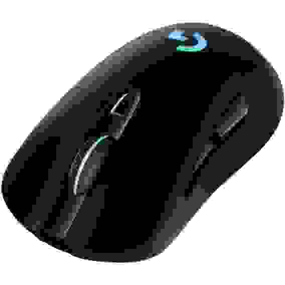 Мышь игровая Logitech G703 Lightspeed черная, сенсор 100-25600dpi (Hero25K), беспроводная 2.4GHz + USB 1,8м, 5 программируемых кнопок + колесо прокрутки, RGB-подсветка, под правую руку