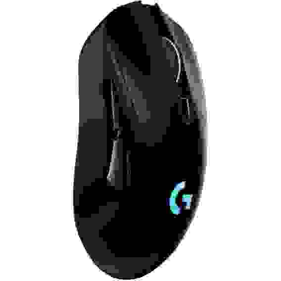 Мышь игровая Logitech G703 Lightspeed черная, сенсор 100-25600dpi (Hero25K), беспроводная 2.4GHz + USB 1,8м, 5 программируемых кнопок + колесо прокрутки, RGB-подсветка, под правую руку