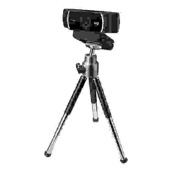 Веб-камера Logitech C922 Pro HD Stream для стримминга, черная, 2Mp, HD 720p@60fps (1080p@30fps max), автофокус, угол обзора 78°, лицензия XSplit на 3мес, штатив, USB2.0, кабель 1.5м