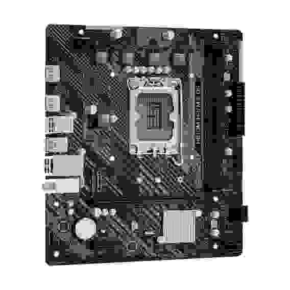 Материнская плата ASRock H610M-H2/M.2 D5, Socket 1700, Intel®H610, 2xDDR5-4800, HDMI+HDMI, 1xPCI-Ex16, 1xPCI-Ex1, 4xSATA3, 1xM.2, 8Ch Audio, GLan, (4+2)xUSB2.0, (2+2)xUSB3.2, 1xPS/2, mATX, RTL