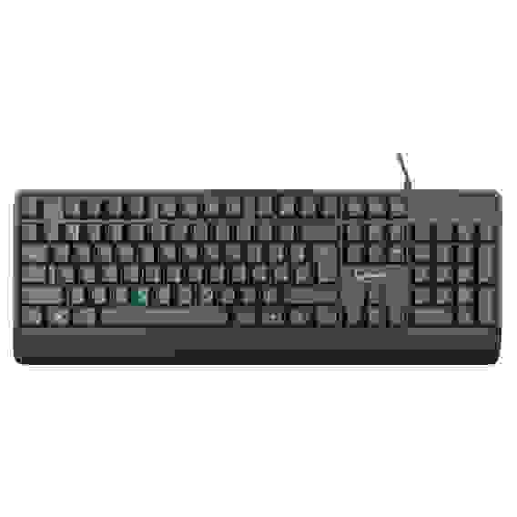 Клавиатура проводная игровая Gembird KB-220L, мембранная, 104 клавиш, подсветка Rainbow, кабель 1.5м, черная