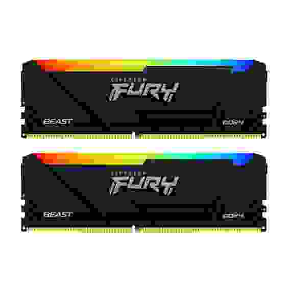 Модуль памяти Kingston 32GB DDR4 3200MHz DIMM FURY Beast Black RGB XMP kit 2x16Gb, CL16, 288-pin 1.35V Non-ECC