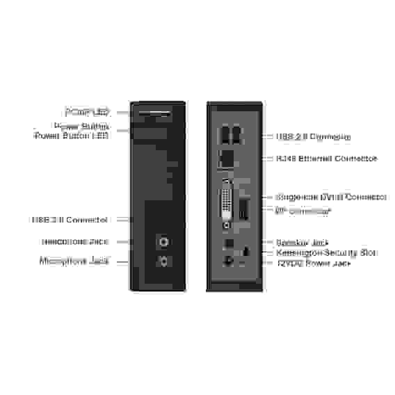 Нулевой клиент Leadtek TERA2321 (293C) 3293C010102 4USB, RJ45,DVIx1+DPx1
