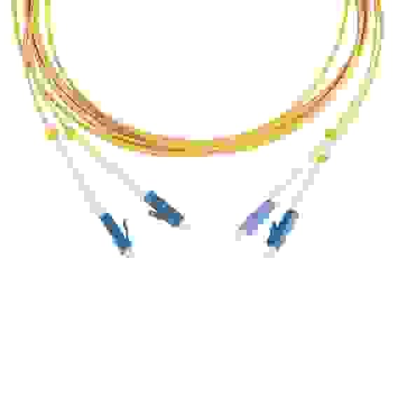 Кабельная сборка Hyperline FC-D2-9-LC/UR-LC/UR-H-3M-LSZH-YL Патч-корд волоконно-оптический (шнур) SM 9/125 (OS2), LC/UPC-LC/UPC, 2.0мм, duplex, LSZH, 3м