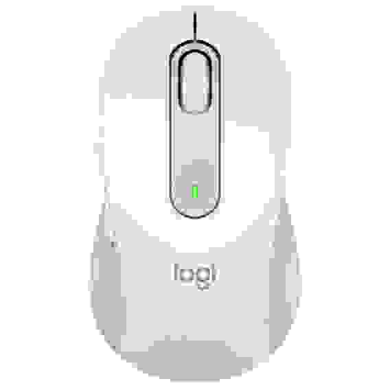 Мышь Logitech Мышь беспроводная Logitech M650 Signature Off White белая, 400-4000 dpi, Bluetooth + 2.4G, 5 кнопок, АА-батарейка, полноразмерная, правый хват