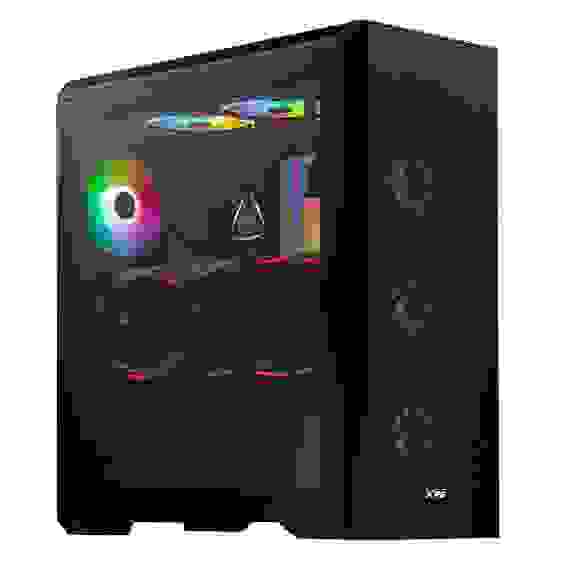 Корпус XPG Bad Pack DEFENDER BLACK (DEFENDER-BKCWW) (Midi-Tower, черный, TG, 120mm fan*3)