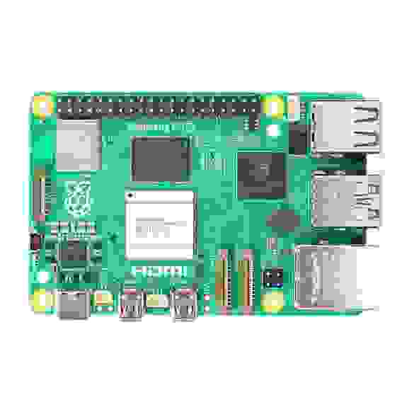 Одноплатный компьютер Raspberry Pi 5 8GB RAM Retail, (RA777) Broadcom BCM2712 Quad core Cortex-A76 64-bit CPU, VideoCore VII GPU, Dual 4Kp60 HDMI display output, 4Kp60 HEVC decoder, 802.11ac WiFi, Bluetooth,2x USB 3.0, 2xUSB 2.0, 2x micro-HDMI, Разъем пит