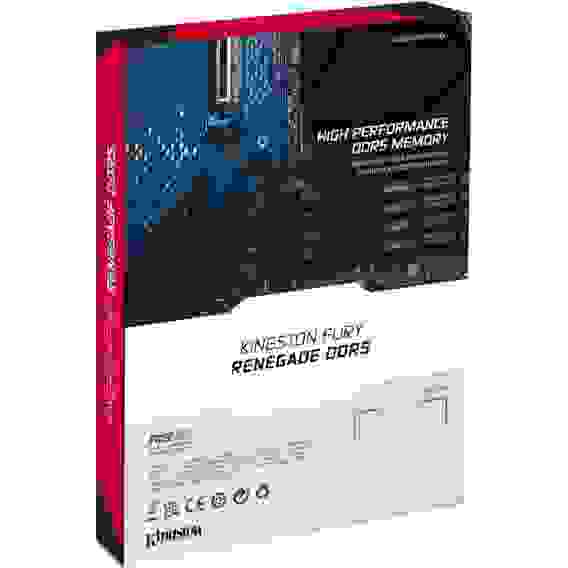 Модуль памяти Kingston 64GB DDR5 6400 FURY Renegade Silver/Black XMP Non-ECC Unbuffered DIMM (Kit 2*32gb) 2RX8 32-39-39 1.4V 288-pin 16Gbit