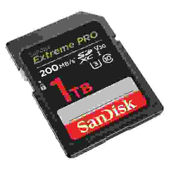 Карта памяти SanDisk Extreme Pro SD UHS I 1TB Card for 4K Video for DSLR and Mirrorless Cameras 200MB/s Read &amp; 140MB/s Write