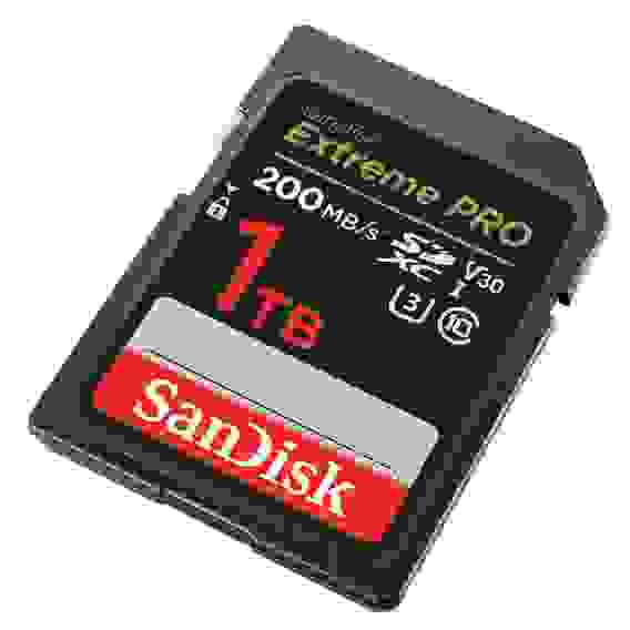Карта памяти SanDisk Extreme Pro SD UHS I 1TB Card for 4K Video for DSLR and Mirrorless Cameras 200MB/s Read &amp; 140MB/s Write
