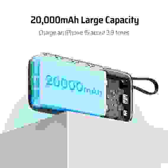 Внешний аккумулятор CUKTECH 20000mAh PB200N 55W Light Gray