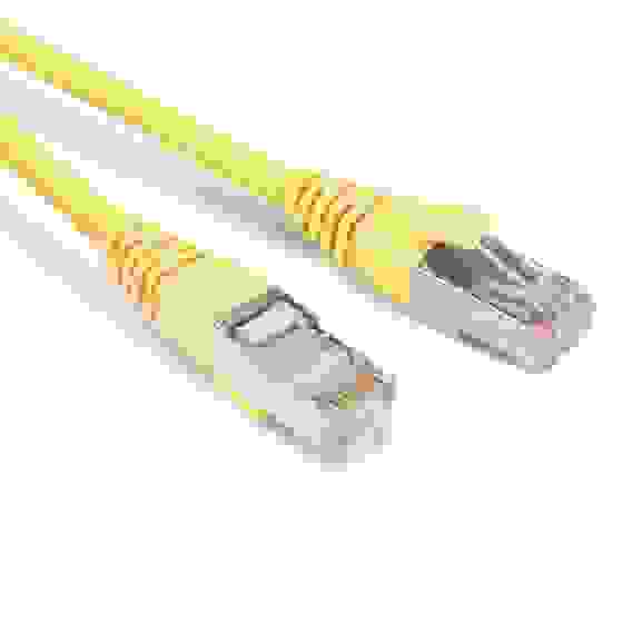 Кабельная сборка Hyperline PC-LPM-STP-RJ45-RJ45-C5e-1.5M-LSZH-YL Патч-корд F/UTP, экранированный, Cat.5е (100% Fluke Component Tested), LSZH, 1.5 м, желтый