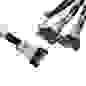 Кабель Amphenol RMC74-2464 Cable MCIO x8 74P (прямой Straight Type) -TO- 2* U.2 (SFF-8639) , L:80cm (CMC239)
