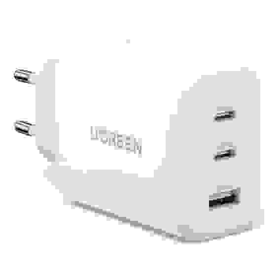 Сетевое зарядное устройство UGREEN CD275 (90496) USB-A+2*USB-C 65W Fast Charger EU. Цвет: белый