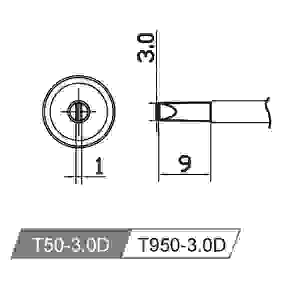 Аксессуары для пайки Atten Жало со встроенным нагревателем , T50-3.0D