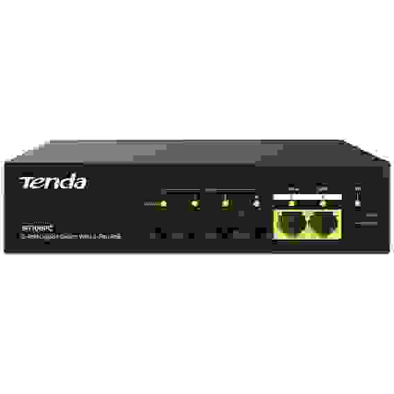 Коммутатор Tenda SG106PC Коммутатор неуправляемый PoE, 6 портов 6x1 Гбит/с, PoE 4х до 30 Вт, 2хUplink, настольный