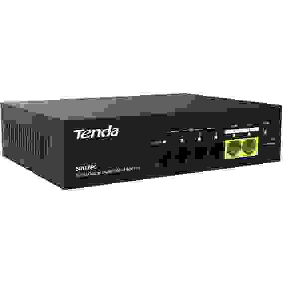 Коммутатор Tenda SG106PC Коммутатор неуправляемый PoE, 6 портов 6x1 Гбит/с, PoE 4х до 30 Вт, 2хUplink, настольный