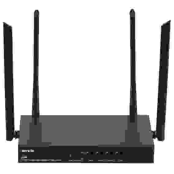 Адаптер беспроводной связи (Wi-Fi) Tenda W18E Гигабитный беспроводной маршрутизатор точки доступа AC1200 до 300 Мбит/с на 2,4 ГГц + до 867 Мбит/с на 5 ГГц, LAN 4x1Гбит/с, 4x5dBi антенны